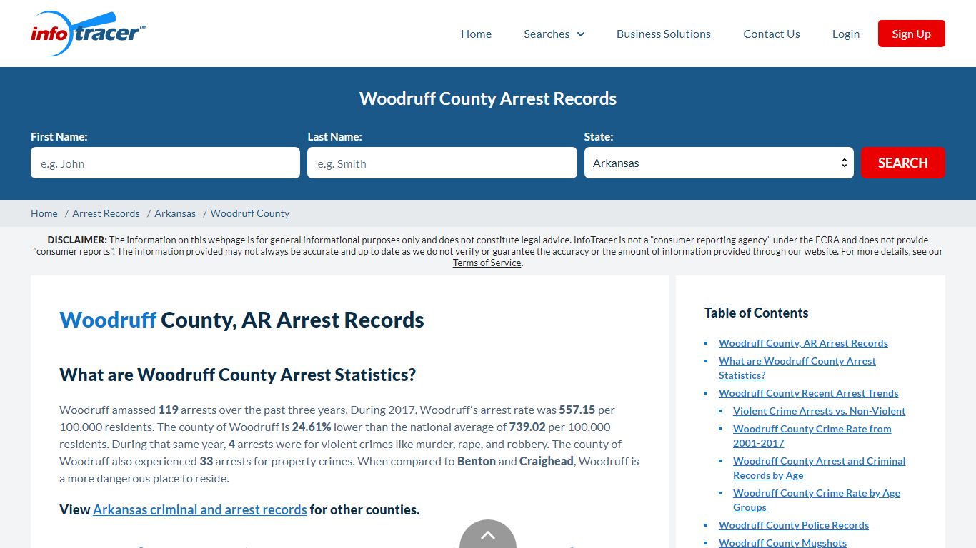 Woodruff County, AR Arrests, Mugshots & Jail Records - InfoTracer